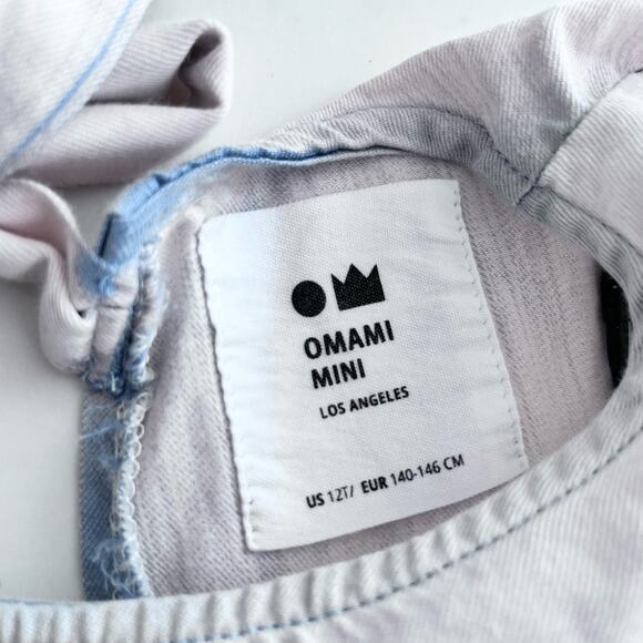 Omami Mini girls ombre denim dress bow tie back size 12 NWT - Picture 6 of 9